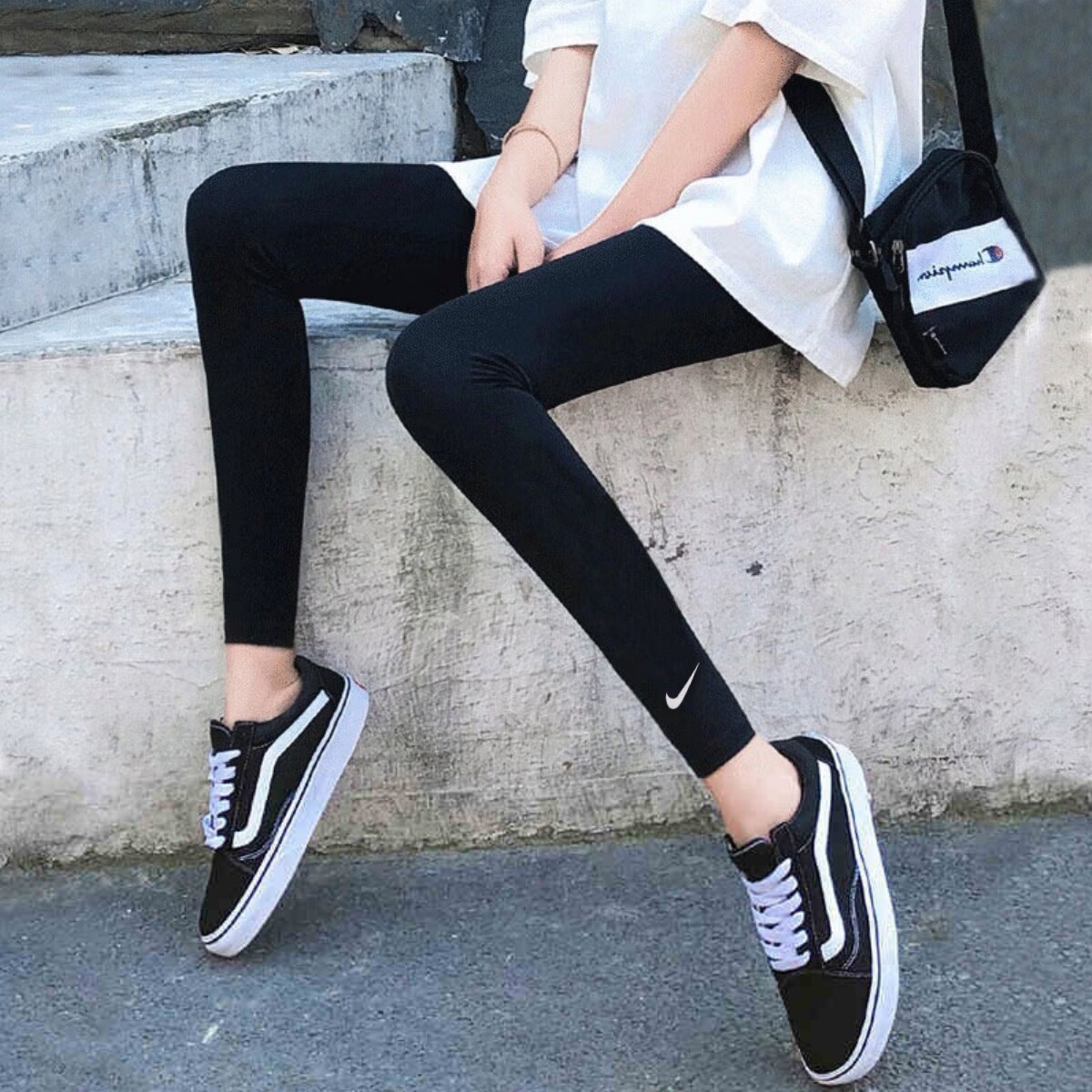Nike耐克裤子正品高腰九