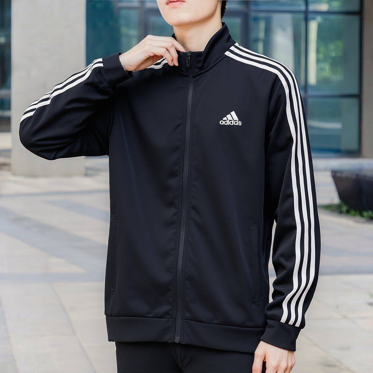 Adidas外套男春季新款休闲宽松运动服美式篮球开衫梭织上衣夹克,运动服/休闲服装,运动茄克/外套,淘宝优惠券,粉丝福利购,淘宝优惠卷