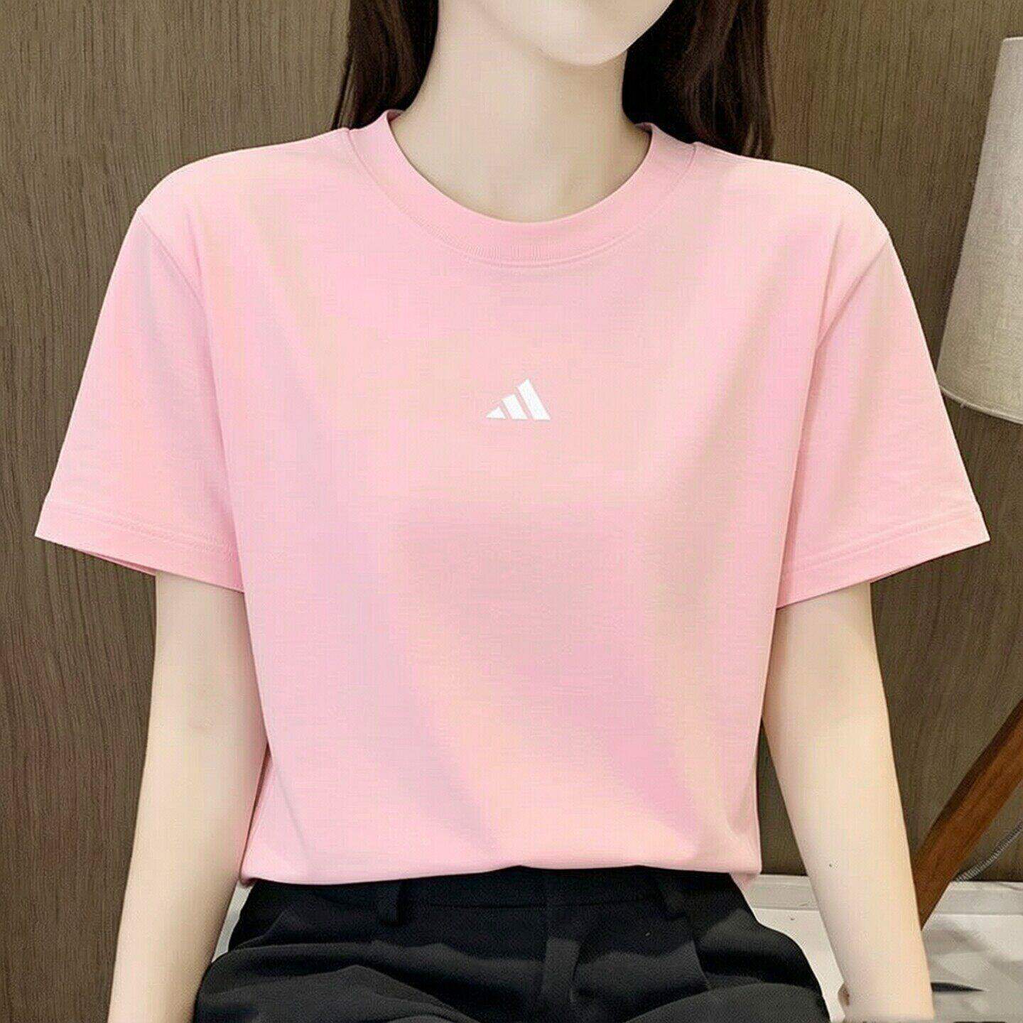 Adidas粉色短袖女装半袖