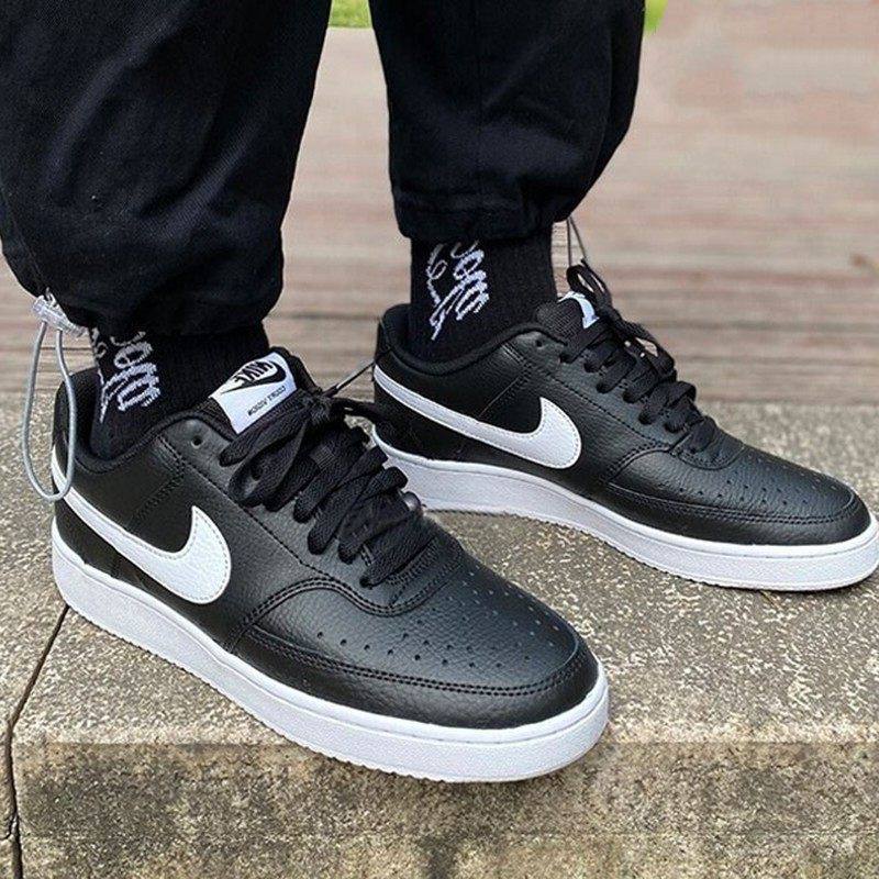 NIKE耐克板鞋男鞋春季新款简版空军一号Court运动鞋黑色休闲鞋