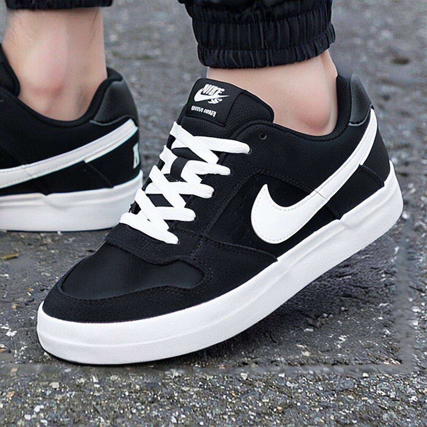 Nike耐克男鞋黑色板鞋春