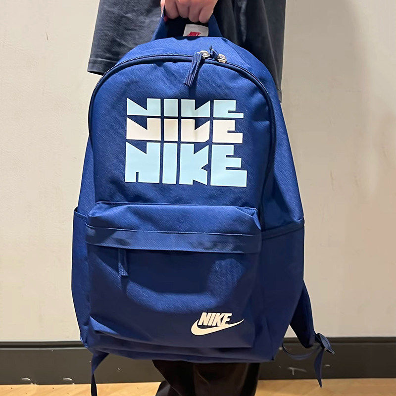 Nike耐克蓝色背包男女运