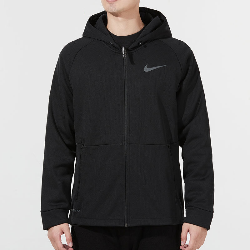 耐克加绒保暖外套男装正品春季新款跑步运动服连帽开衫夹克DD2125