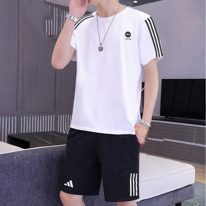 阿迪达斯运动套装男夏季