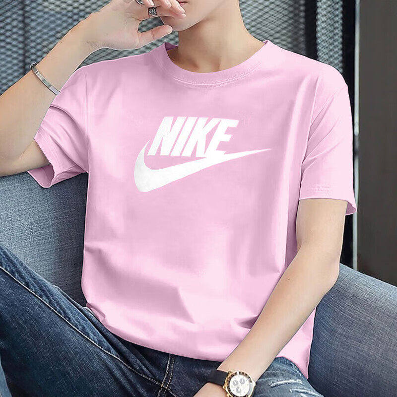 Nike耐克粉色短袖男女情