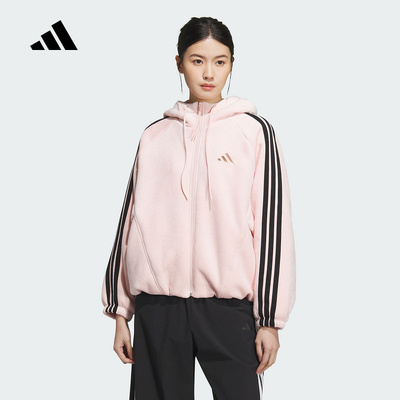 adidas阿迪达斯新款舞动系列保暖运动休闲连帽女夹克外套 KB7605