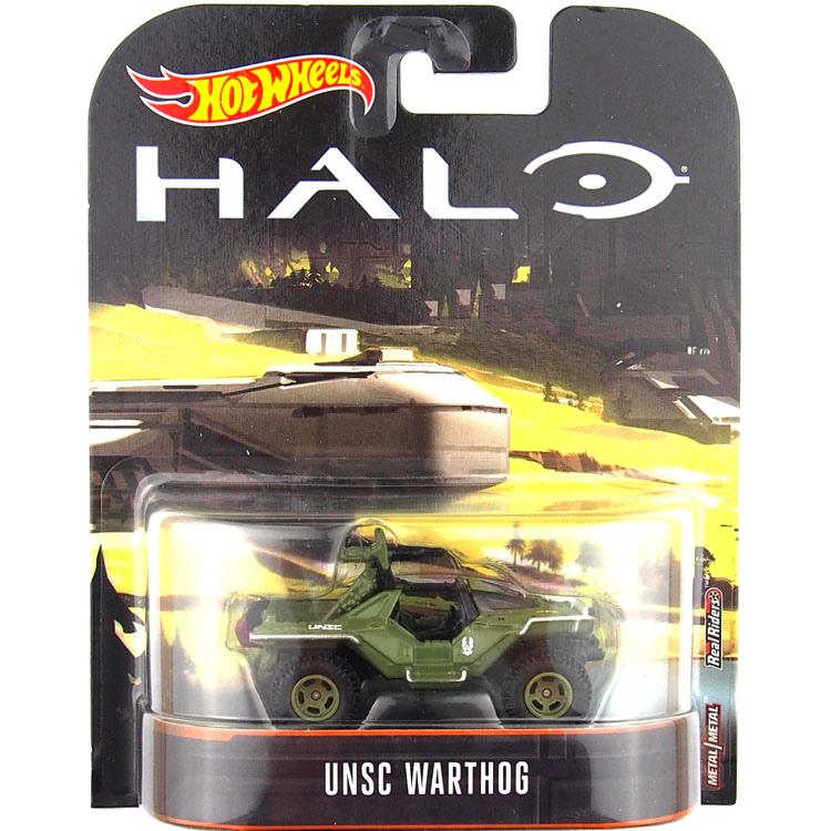 HotWheels风火轮HALO光环游戏疣猪号胶胎铁底绿色UNSC WARTHOG