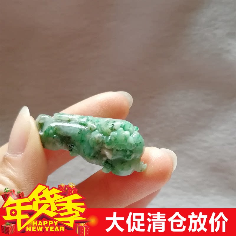 收藏天然玉石独山玉吊坠神兽玉坠苏工南阳玉独玉貔貅挂件玉佩直播