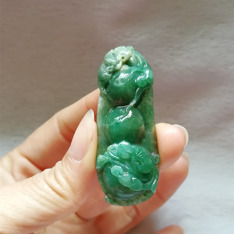 正品天然独山玉吊坠平安豆玉坠南阳独玉福豆如意四季平安挂件特价