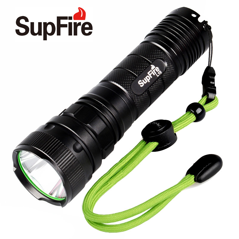 Supfire神火L10强光手电筒500米远射超亮26650户外家用骑行LED灯