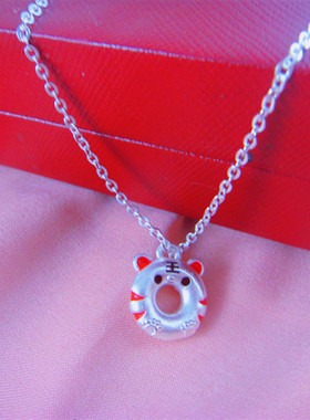 S990足银小老虎项链女萌萌虎