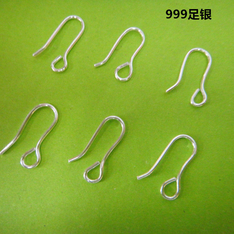 全手工挂钩足银耳环一对价