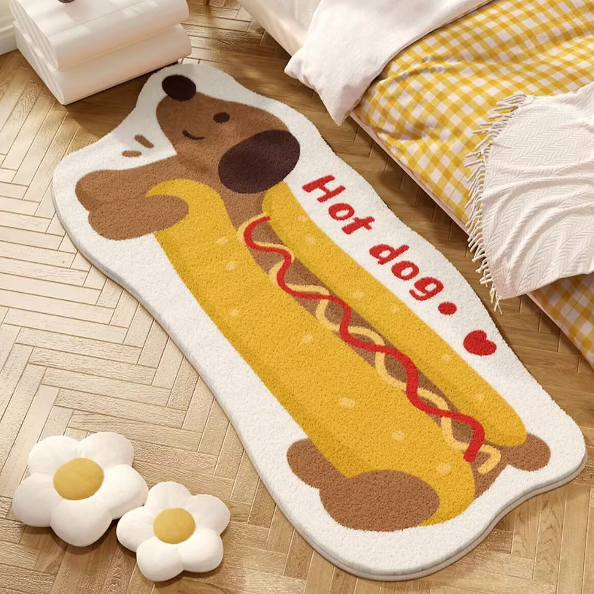 趴趴狗仿羊绒地毯卡通儿童房卧室