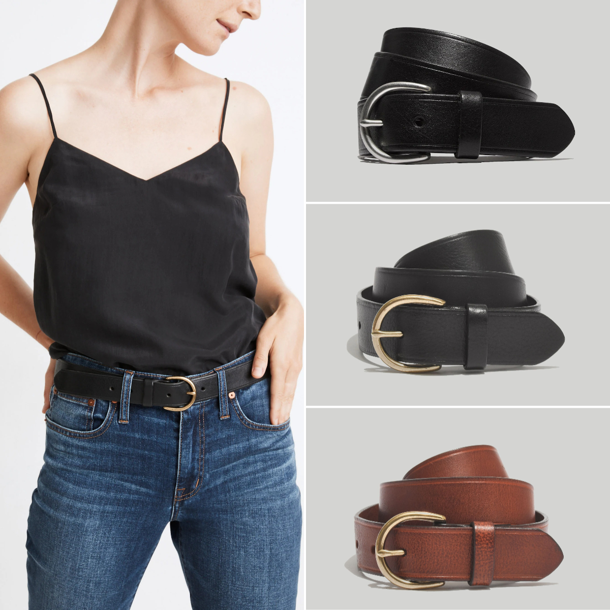 现货madewell真皮腰带刘雯百搭