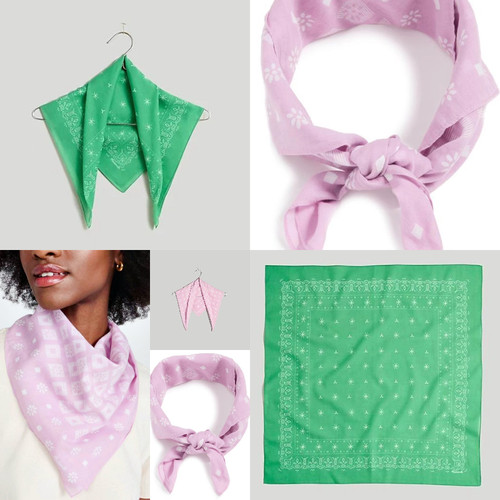 海淘正品现货Madewell OrganicCotton Bandana方巾100%有机棉54cm
