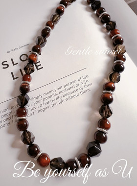 秋冬搭配项链天然晶石欧美风中性