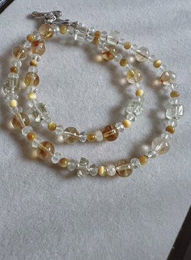 原创设计天然黄水晶男女项链高品