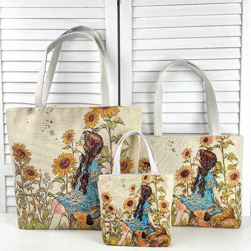 ins大容量2024新款帆布托特包