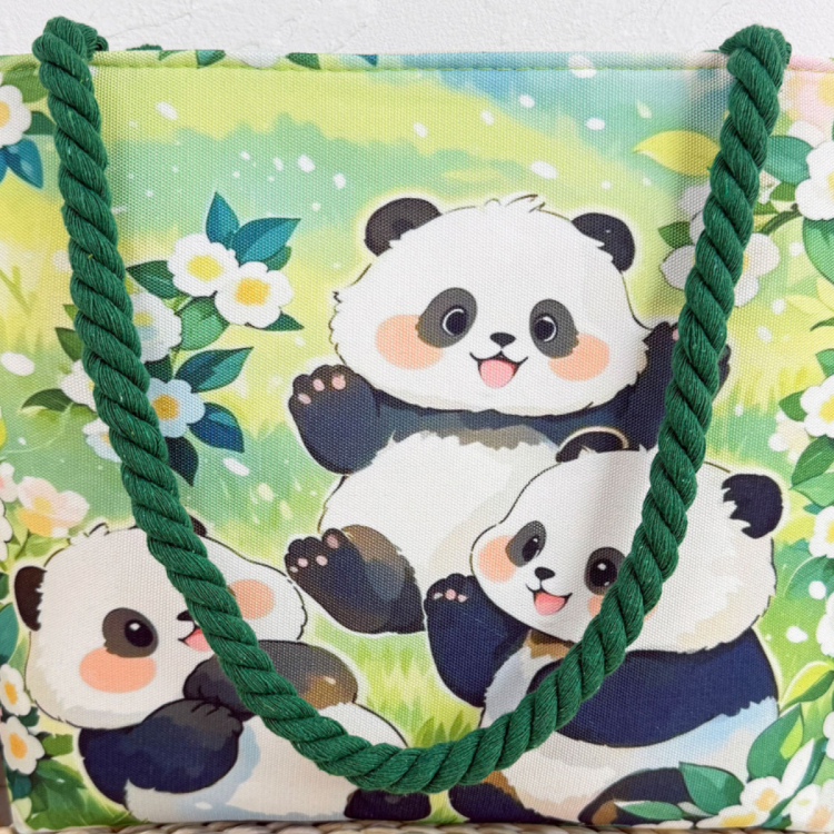 钟建军原创设计可爱熊猫花花包