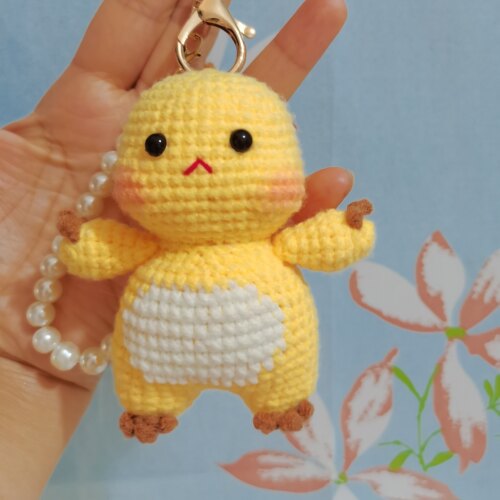 小奶龙挂件手工钩织毛线玩偶挂件钥匙扣包包挂饰成品