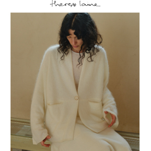 【ThereAt laine Archive】100山羊绒拉毛慵懒静奢针织开衫外套