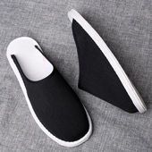 吸汗透气室内居家中老年爸爸拖鞋 老北京布鞋 男女手工千层底布拖鞋