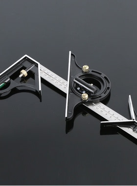 多功能移动组合角尺 300mm不锈钢水平活动角尺45度直角拐尺包邮