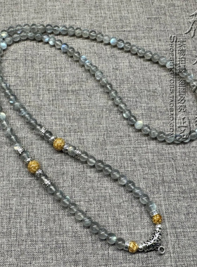 天然月光石唐卡挂链水晶民族风毛衣项链S925纯琅配件可定制款式