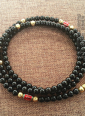 黑玛瑙水晶民族风唐卡项链泰国佛牌毛衣挂链不掉色配件可定制款式