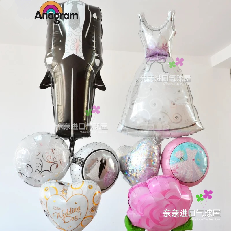 婚房礼服花束铝膜气球