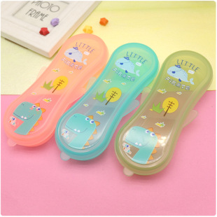 儿童婴儿宝宝餐盒筷子勺子学生上学专用便携式外带餐具盒收纳盒子