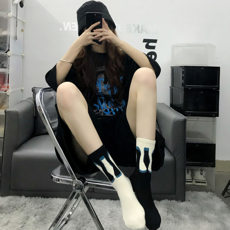 个性百搭男女涤棉AB不规则图片