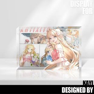 鸣潮卡提希娅韩国线下活动周边亚克力水晶砖相框桌面摆件立牌女