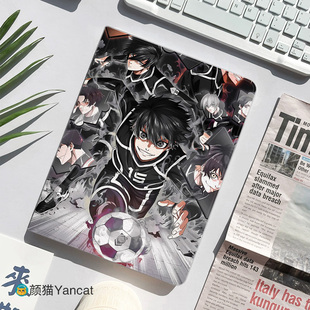 蓝色监狱洁世一平板皮套11适用ipad10保护壳pro13全包mini6软air56蚕丝纹10.9寸华为matepad笔槽11.5小米VIVO