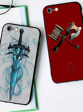 魔兽世界 霜之哀伤6s适用XSMAX手机壳8plus磨砂iphone5s软壳7部落