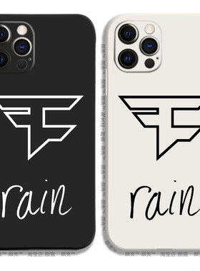 FAZE战队RAIN签名同款侧边12液态硅胶678手机壳11适用XS MAX苹果XR保护套iPhone14玻璃小米13PRO华为P50软K60