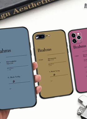 Brahms钢琴手机壳适用XSE苹果12PROMAX磨砂11硅胶6S软7/8PLUS华为