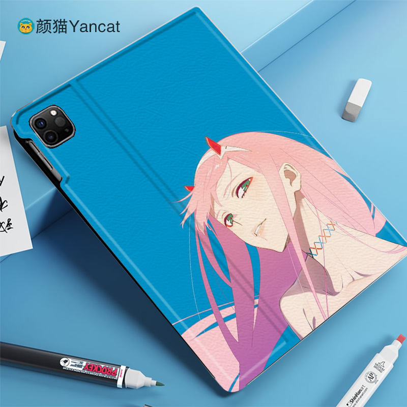 zero two零二平板皮套11适用ipad10保护壳pro13全包mini6软air56蚕丝纹10.9寸华为matepad笔槽11.5s小米VIVO