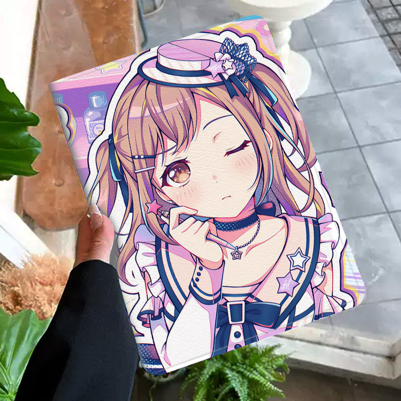 市谷有咲bangdream动漫周边乐队 平板皮套适用ipad10保护壳pro13全包mini6软air56蚕丝纹10.9寸华为10.2笔