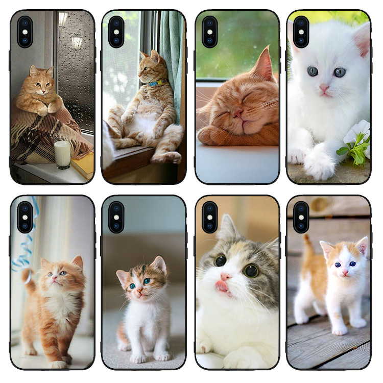 猫咪猫猫喵喵适用于XR手机壳XSMAX苹果6s挂绳11软硅胶7/8PLUS防摔