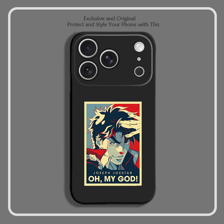 乔瑟夫乔斯达 动漫周边8色液态硅胶12手机壳11适用14苹果15 16 17PROMAX红米K90全包软VIVO小米13挂绳IQOO,3C数码配件,手机保护套/壳,淘宝优惠券,粉丝福利购,淘宝优惠卷