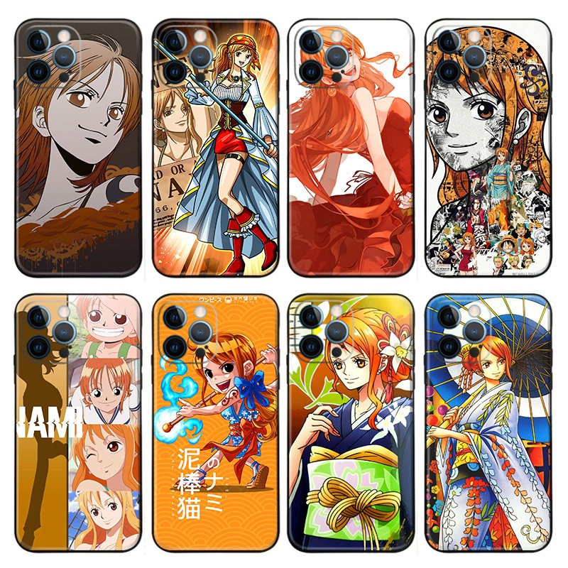动漫周边 海贼王 娜美手机壳适用iPhone12苹果14PROMAX硅胶15软17红米K90一加VIVOX100小米13挂绳IQOO9华为