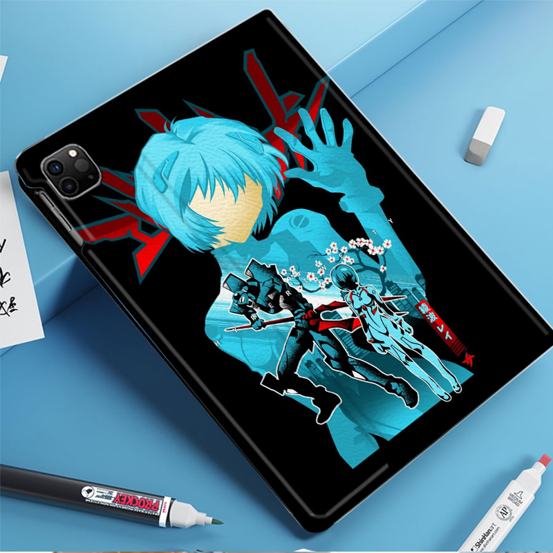 福音战士eva绫波丽动漫周边平板皮套适用ipad10保护壳pro13全包mini6软air56蚕丝纹10.9寸华为10.2笔槽11.5