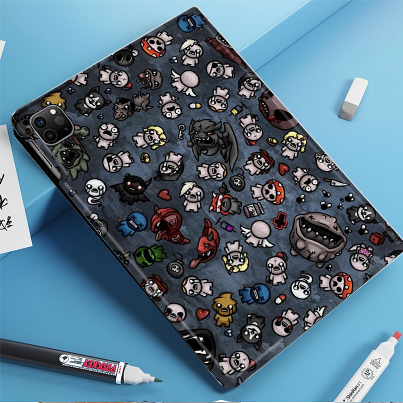 以撒的结合游戏周边平板皮套适用ipad10保护壳pro13全包mini6软air56蚕丝纹10.9寸华为10.2笔槽11.5s小米