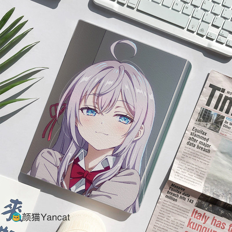不时轻声地以俄语遮羞的邻座艾莉同学平板皮套11适用ipad789保护壳pro13全包mini6软air5蚕丝纹9.7寸华为笔槽