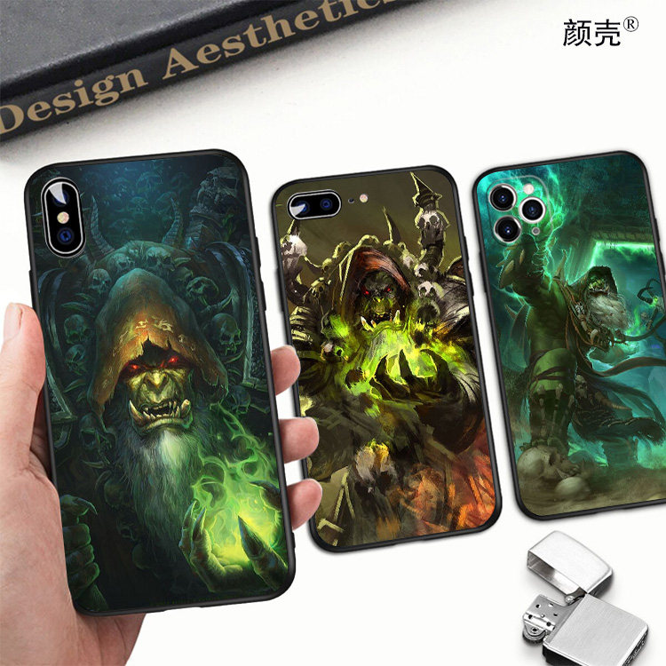 古尔丹手机壳11PRO适用XR苹果XSMAX魔兽世界iphone6s防摔软78plus