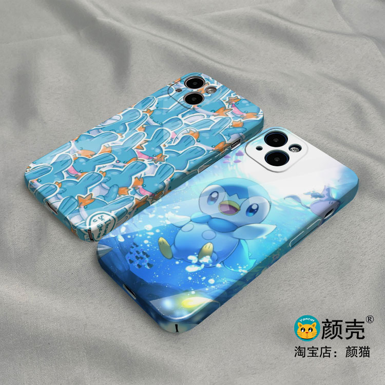 宝可梦波加曼水跃鱼手机壳适用iphone15promax菲林14Plus全包边12苹果XR小米13华为mate60玻璃P40硅胶VIVO