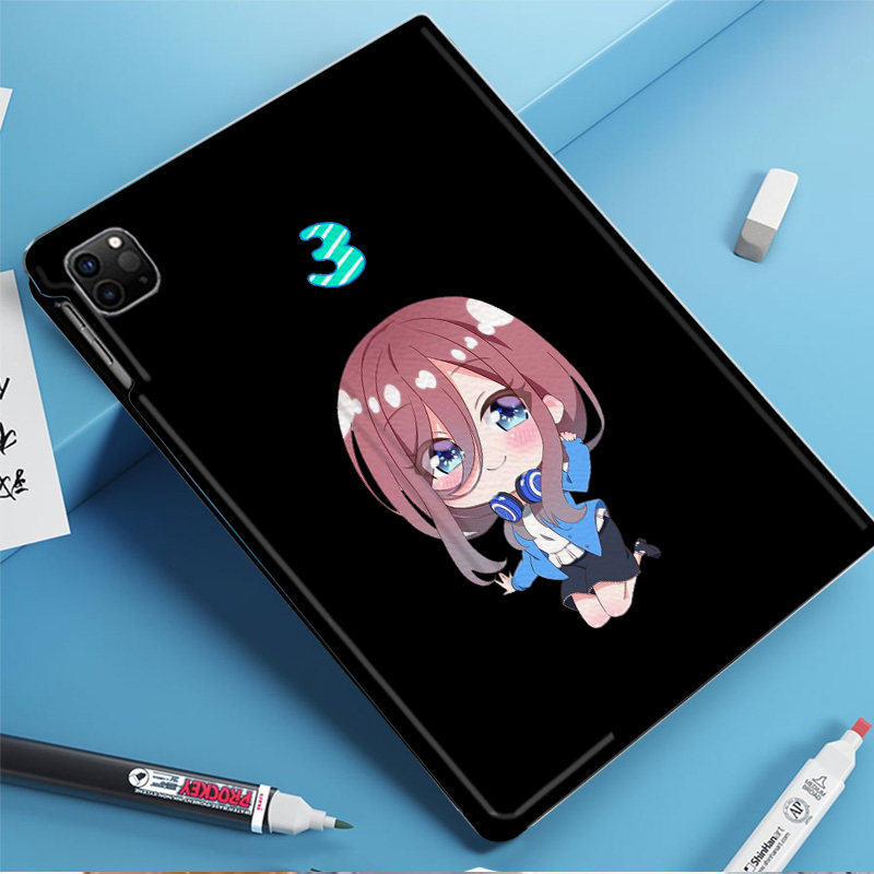 五等分的花嫁 三玖平板皮套适用ipad10保护壳pro13全包mini6软air56蚕丝纹10.9寸华为10.2笔槽11.5s小米三