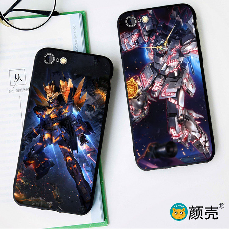 高达/报丧女妖/独角兽XR适用XSMAX手机壳8plus磨砂iphone 11 12 13 14 15 16 PRO MAX硅胶软MATE60华为PURA70