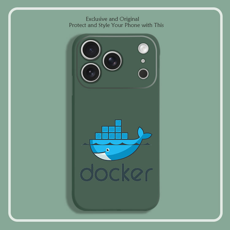 程序员DOCKER码农代码极客8色液态硅胶12手机壳11适用14苹果15 16 17PROMAX红米K90全包软VIVO小米13挂绳